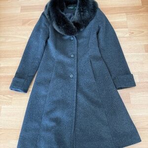 Lauren Ralph Lauren Women's Faux-Fur-Collar Coat